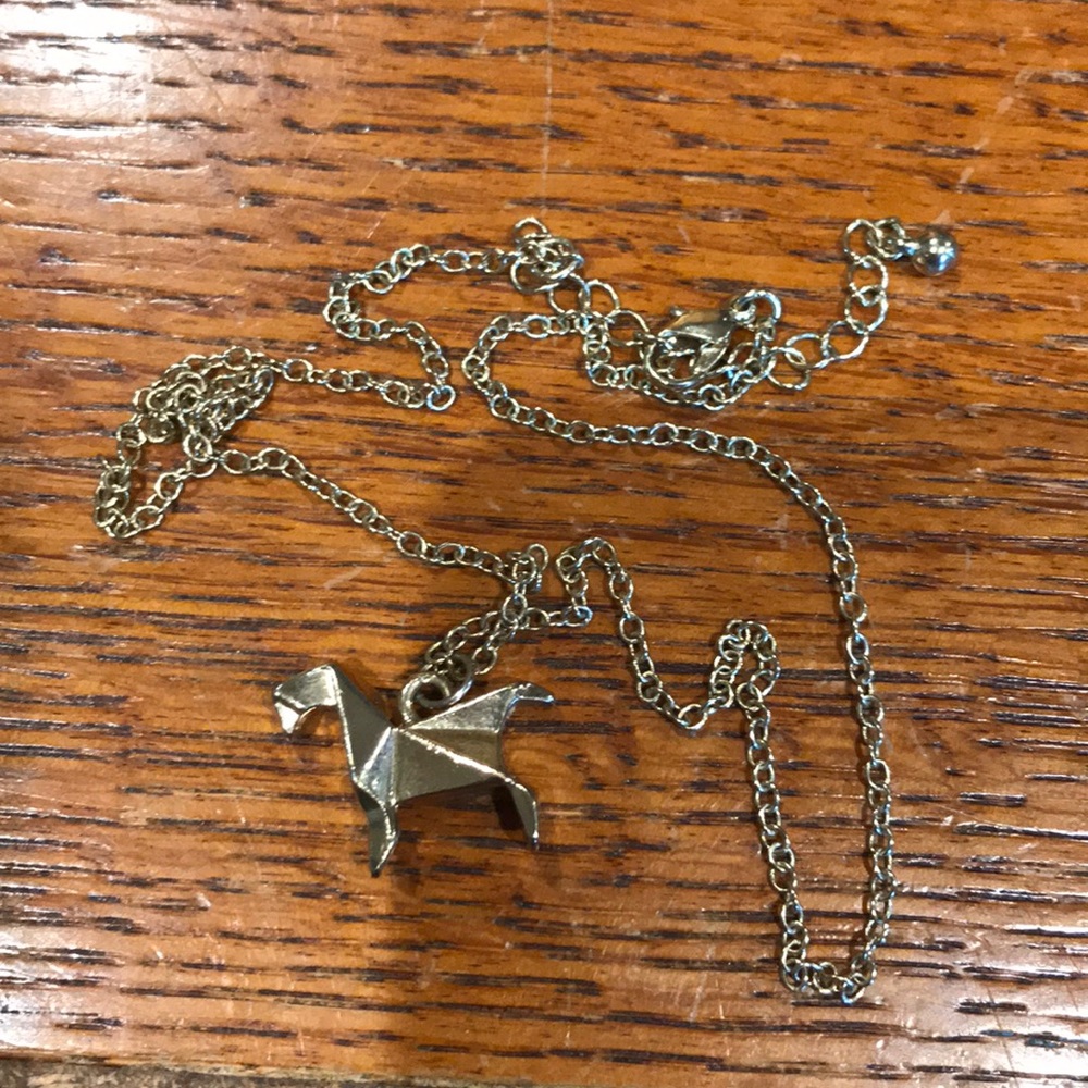 Origami animal necklace